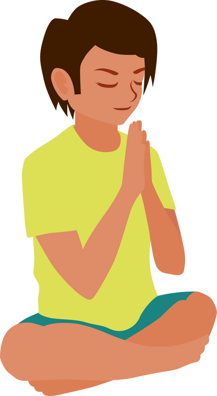 Meditating Man Illustration